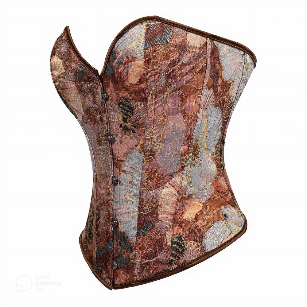 7659 Corset Top Plus Size Vintage Corset Lingerie Floral Boned Bustier Sexy - Picture 3 of 6